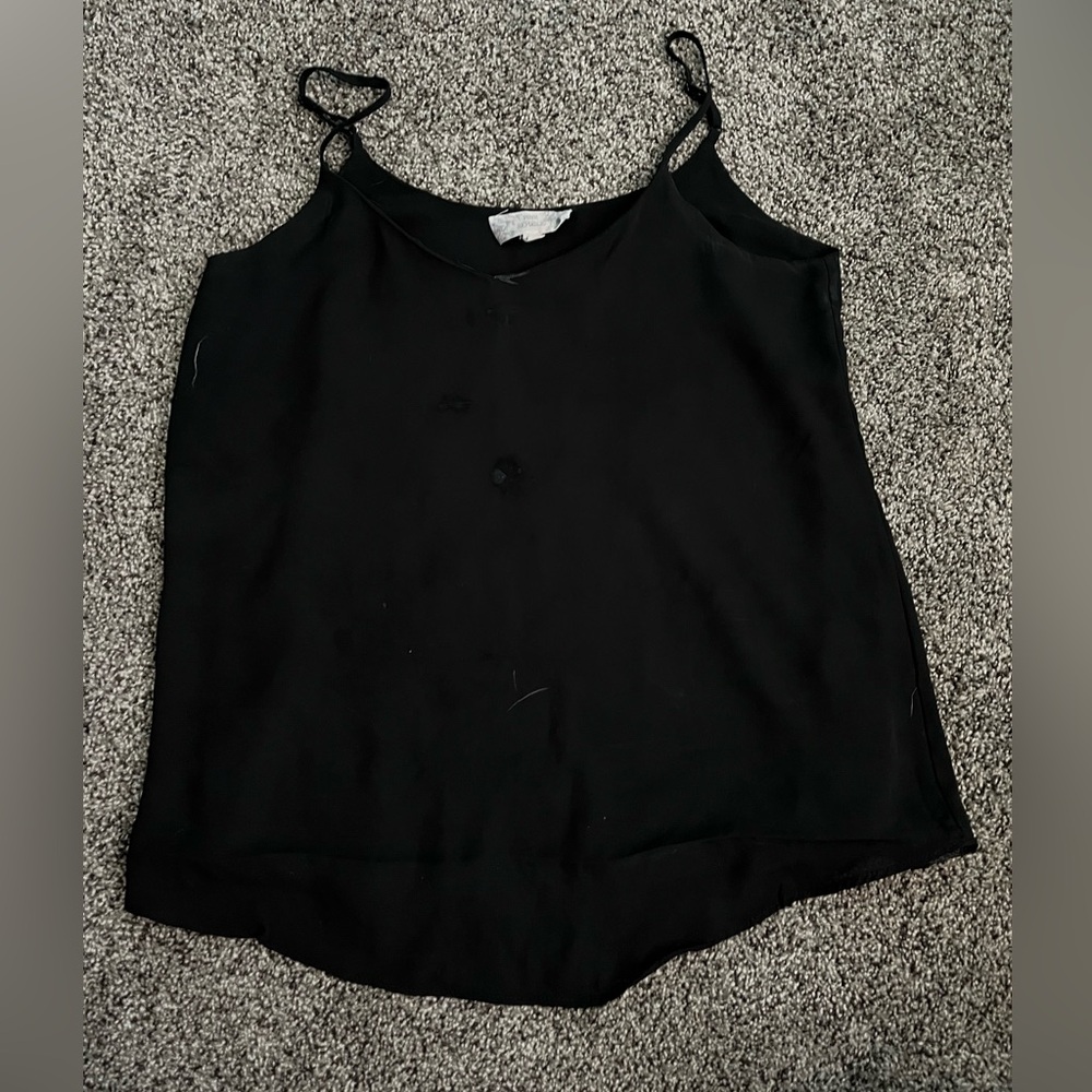 Black tank top.